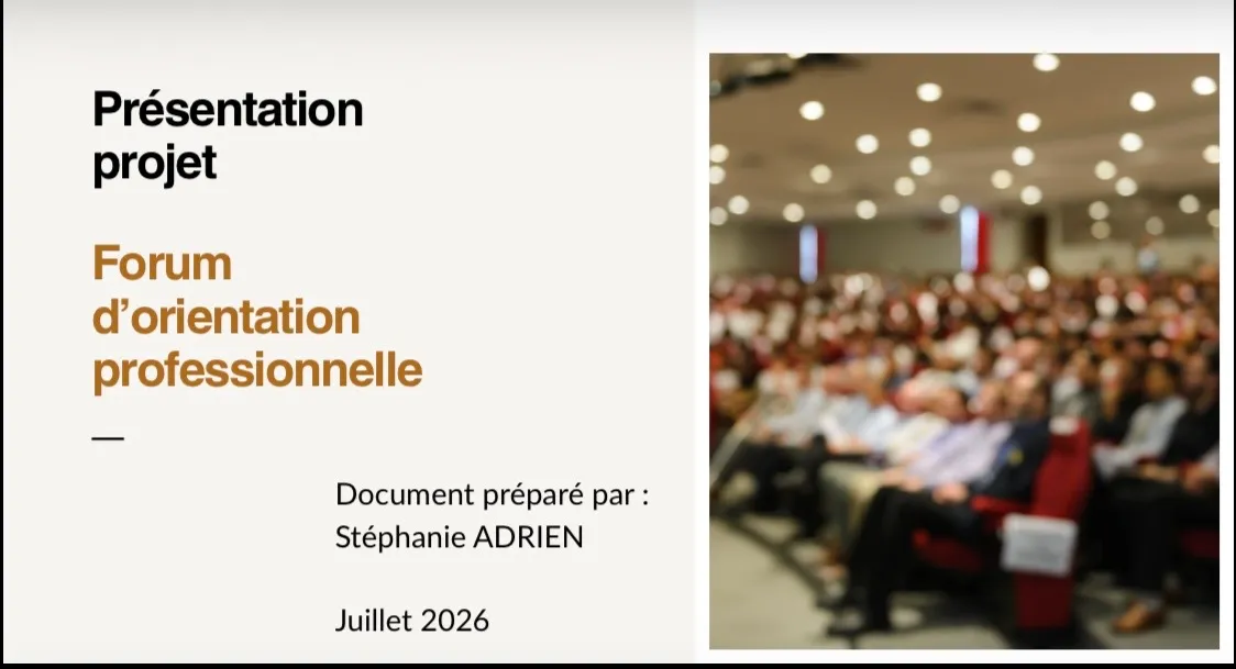 Stéphanie Adrien — Forum d’orientation professionnelle